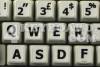 White English UK Large Lettering Upper Case Keyboard Stickers Black (OEM)